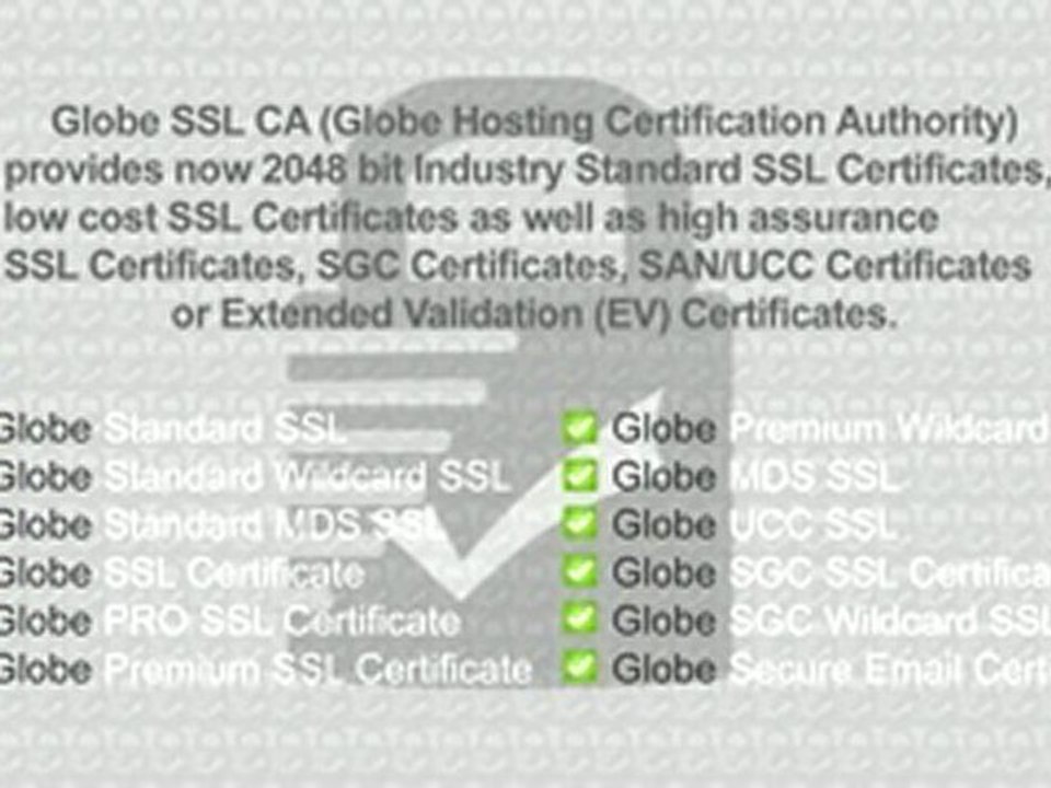 Globe SSL Digital Certificates