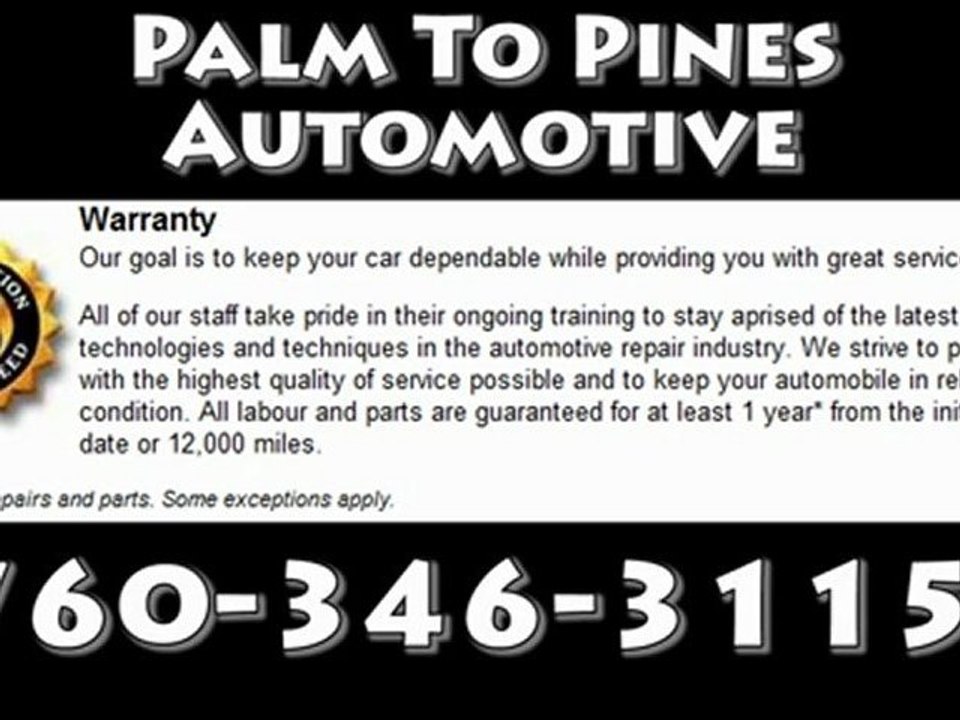 Palm Desert Oil Change Rancho Mirage Indian Wells