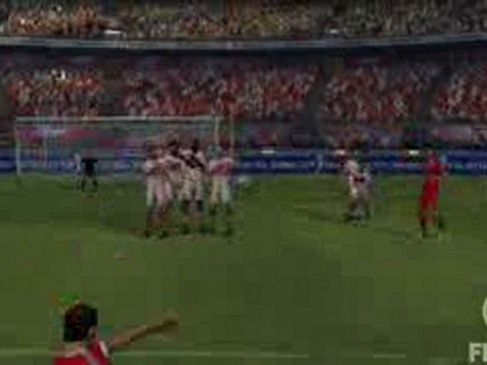 Coup franc de Ribery sur la barre (FIFA 10)