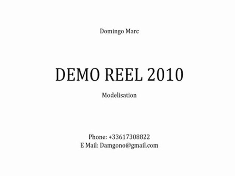 Demo Reel Mode 2010