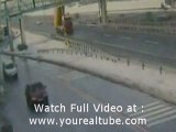 Truck Crashes Into Bridge - Shocking Accident Video