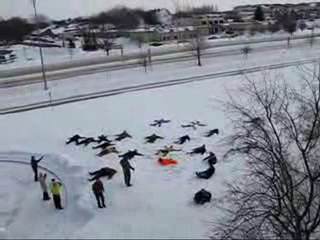MAINTENANCE ENGINEERING'S SNOW ANGELS at -9 below zero!