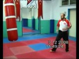 Spinning hook kick