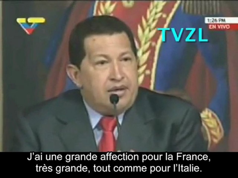 Chavez avertit la France VOSTFR