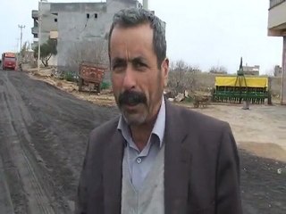 Ceylanpınar Belediyesi'nin 1014 no'lu caddede yol çalışması