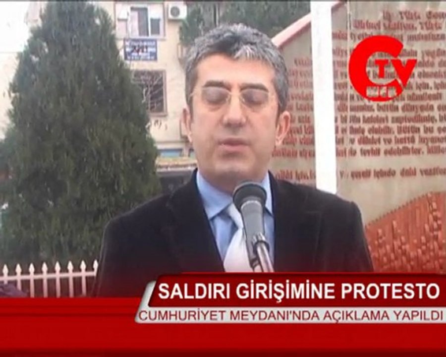 Saldırı girişimine protesto