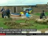 Declaran estado de emergencia en Puno, Perú