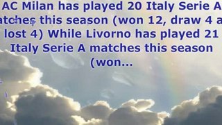 AC Milan Vs Livorno Calcio Italy Serie A Full Match Preview