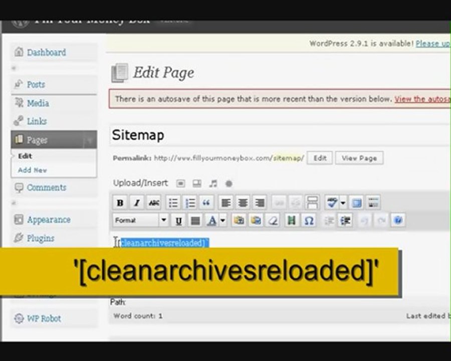 How to create a sitemap page in Wordpress websites