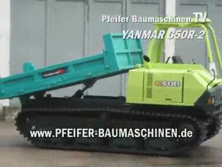 Kettendumper YANMAR C50R-2 / in Aktion / Verladung auf Schwe