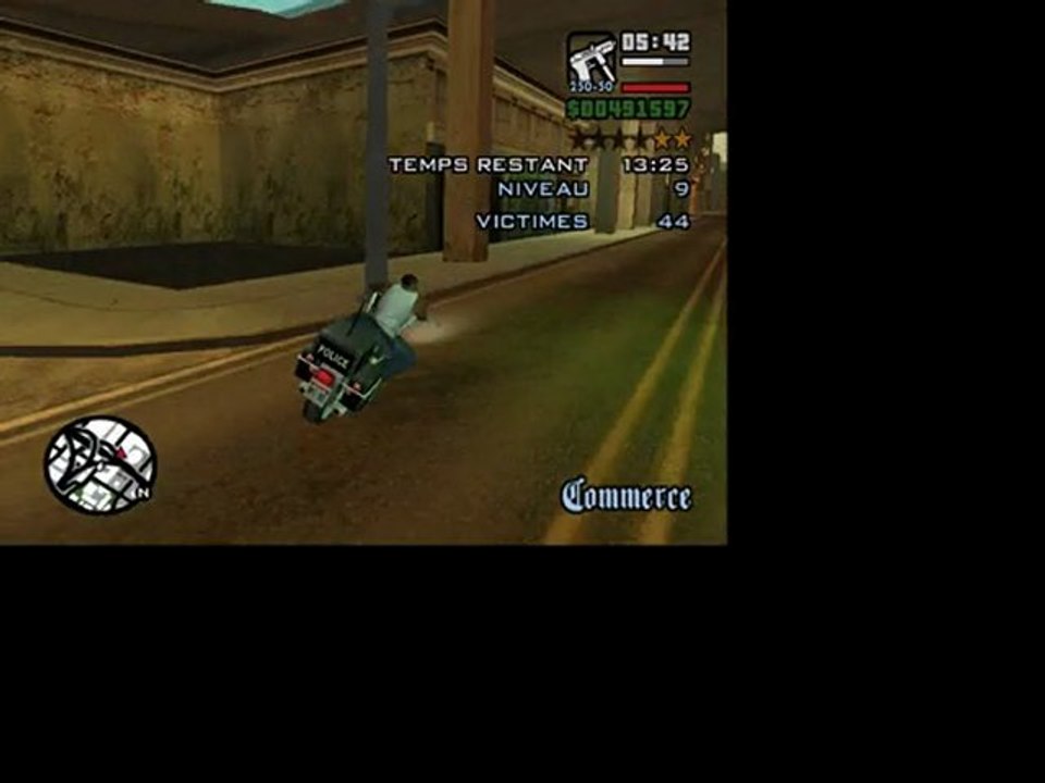GTA san andreas une balade en moto flic...