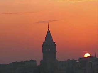 Couche du Soleil a la Tour de Galata, İstanbul -