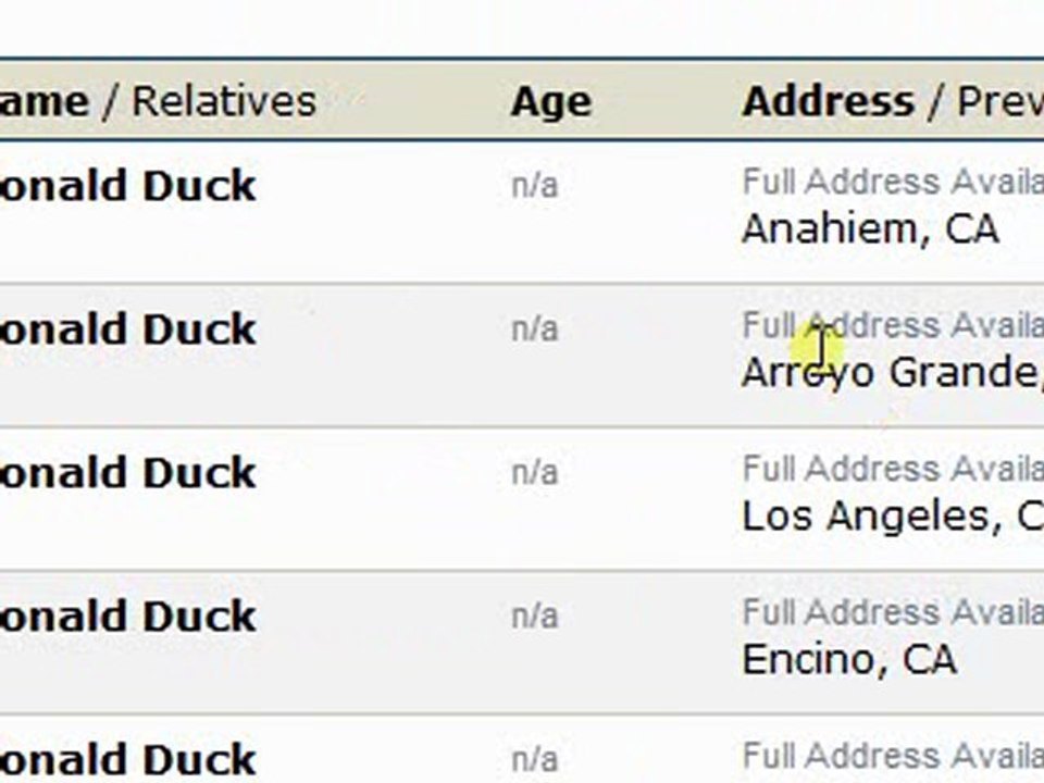 Free and Instant People Search