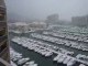 Mandelieu neige à Cannes Marina le 31/01/2010