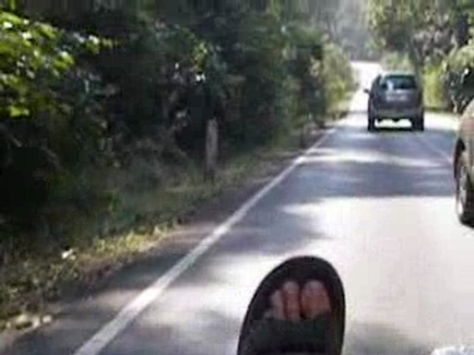 Thailande est nico et Chlo au milieu des singes parc Kao Yai