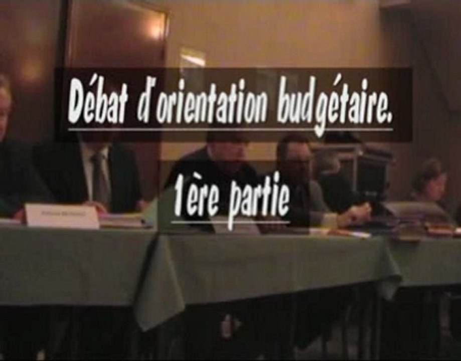 Débat d'Orientation Budgétaire chevigny conseil 1ère partie
