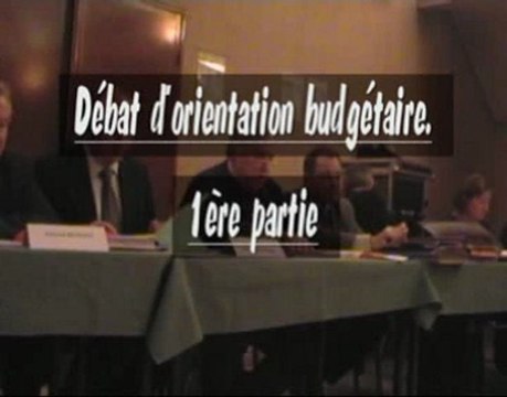 Débat d'Orientation Budgétaire chevigny conseil 1ère partie