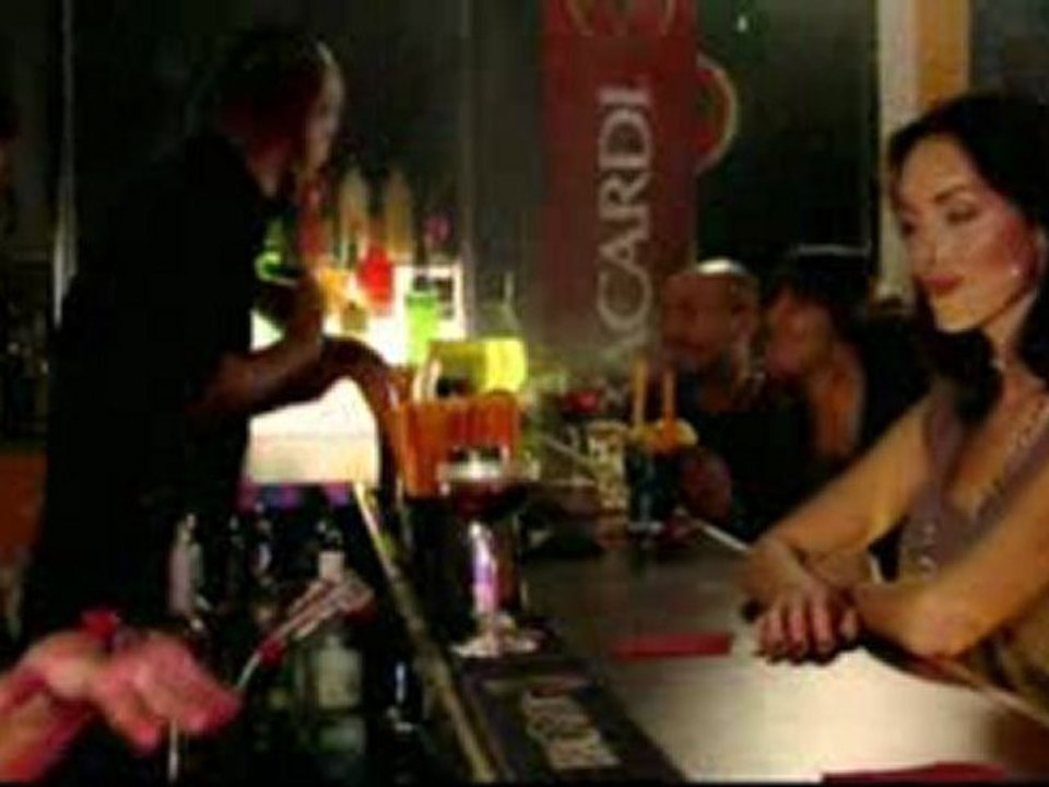 Freestyle barman with lighter