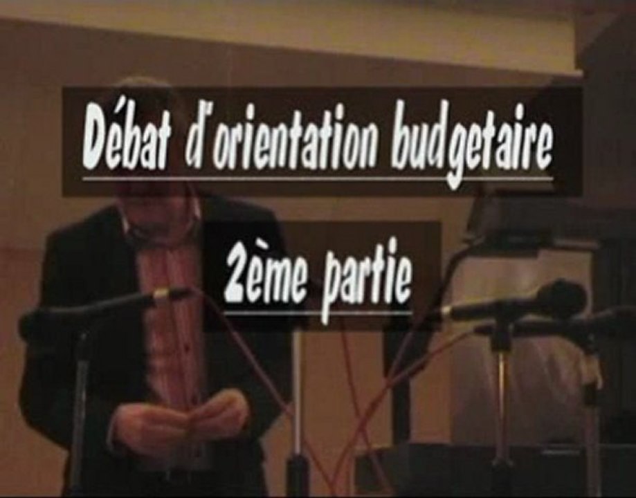Débat d'Orientation Budgétaire chevigny conseil 2ème partie