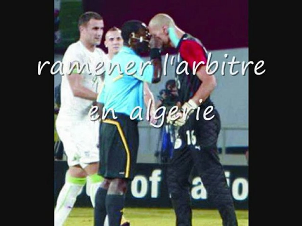 recherches de l'arbitre match ALGERIE egypte