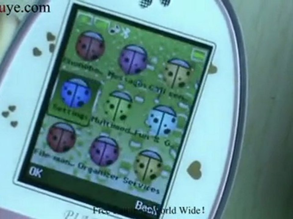 Carton Q7 Quad Band Dual Card Beatle Mini Mobile Phone Pink