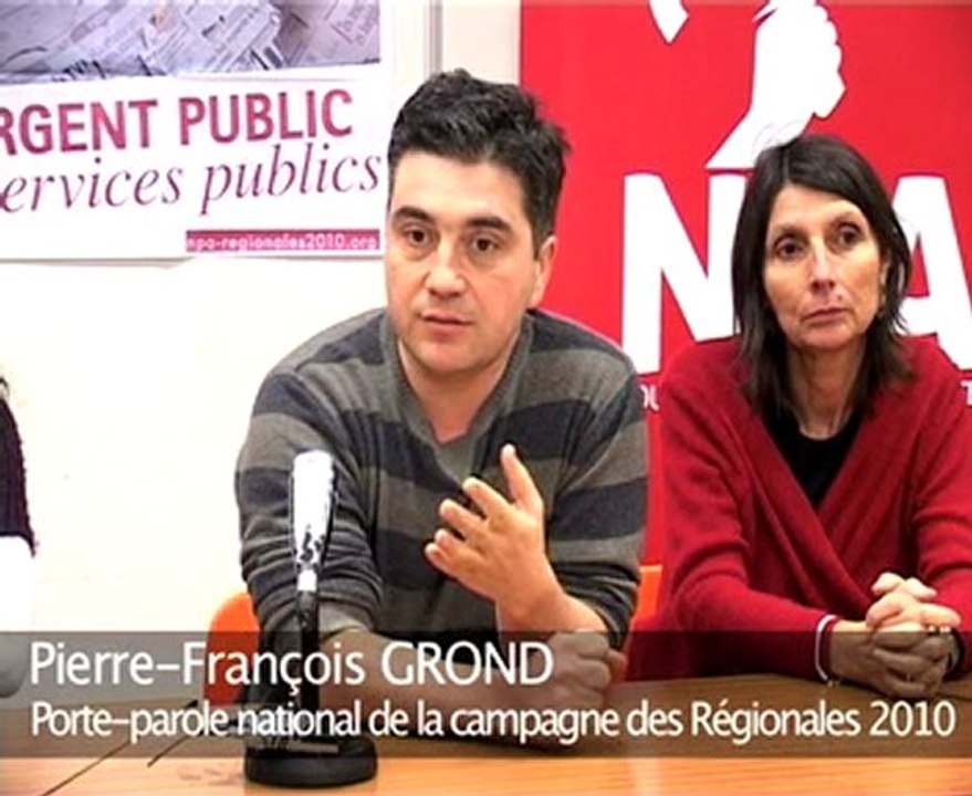 NPA Régionales 2010 conférence de presse du 31/01/10