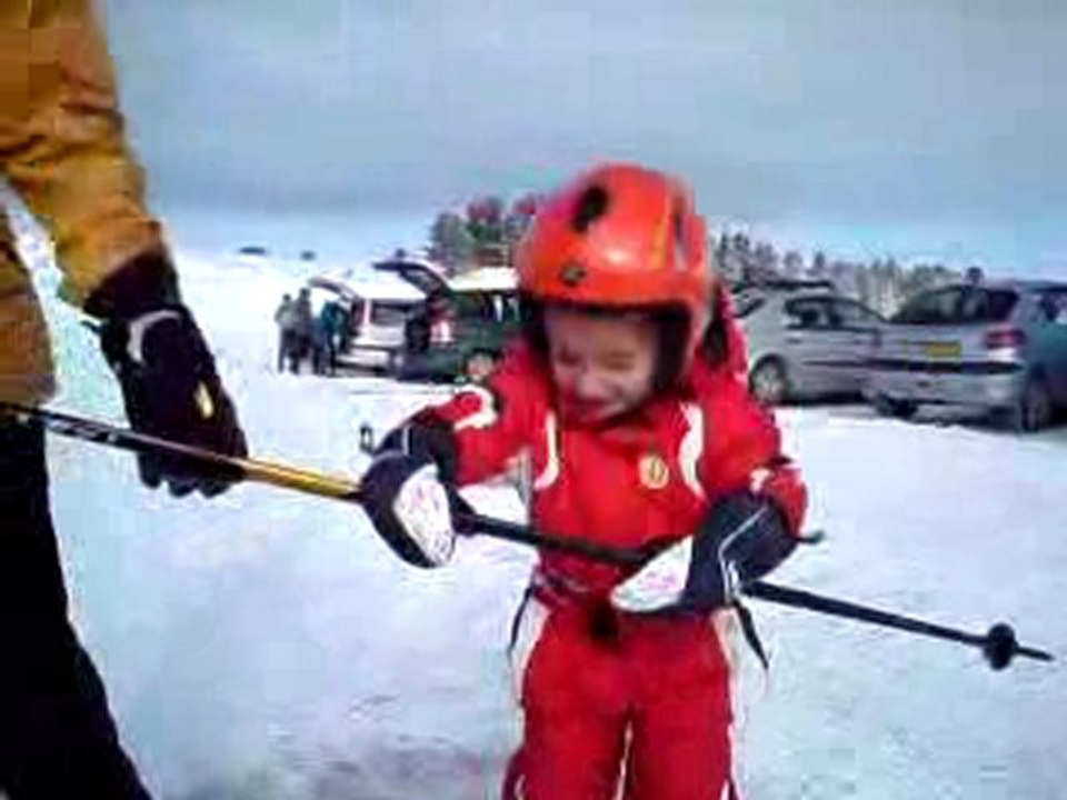 Beille - premières sensations ski pour Lucile