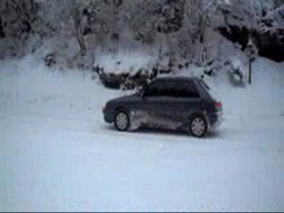 mazda 323 gtx on the snow