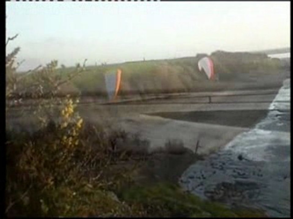 Parapente au Mt St Michel le 15 janvier 2010