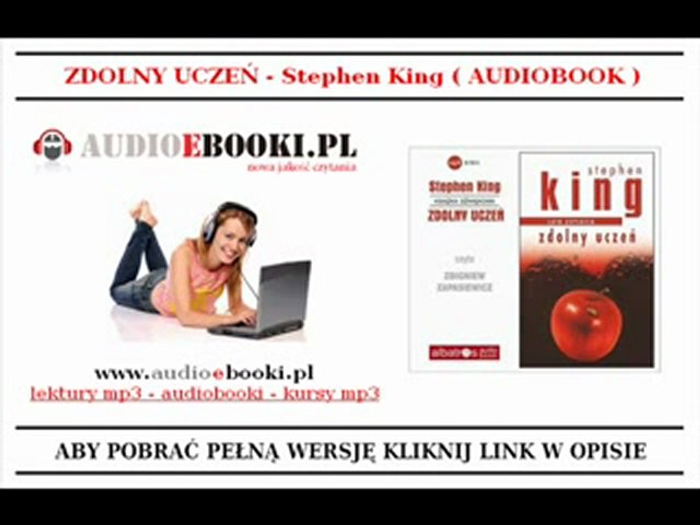 ⁣ZDOLNY UCZEŃ - Stephen KING (Książka audio na Mp3) AUDIOBOOK