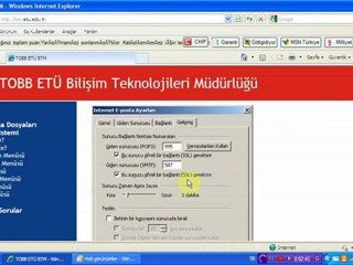 TOBB ETÜ LiveMail Ayarlama
