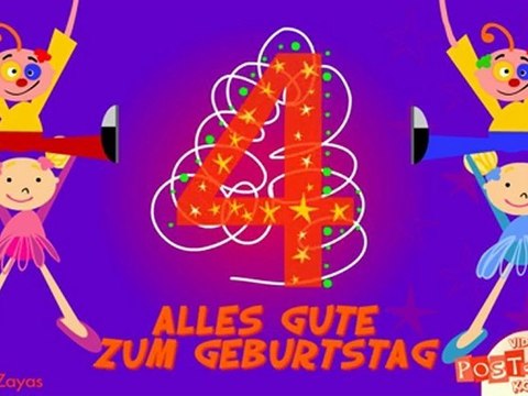 Happy Birthday 4 ! Circus - kosmiko video postcard - © Marti