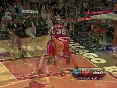 Taj Gibson takes Chris Kaman to school.