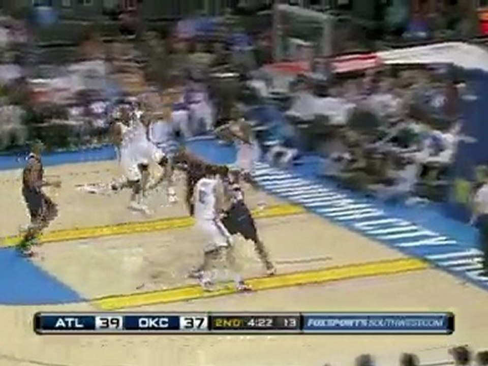 The Thunder's Russell Westbrook makes the steal then rises u