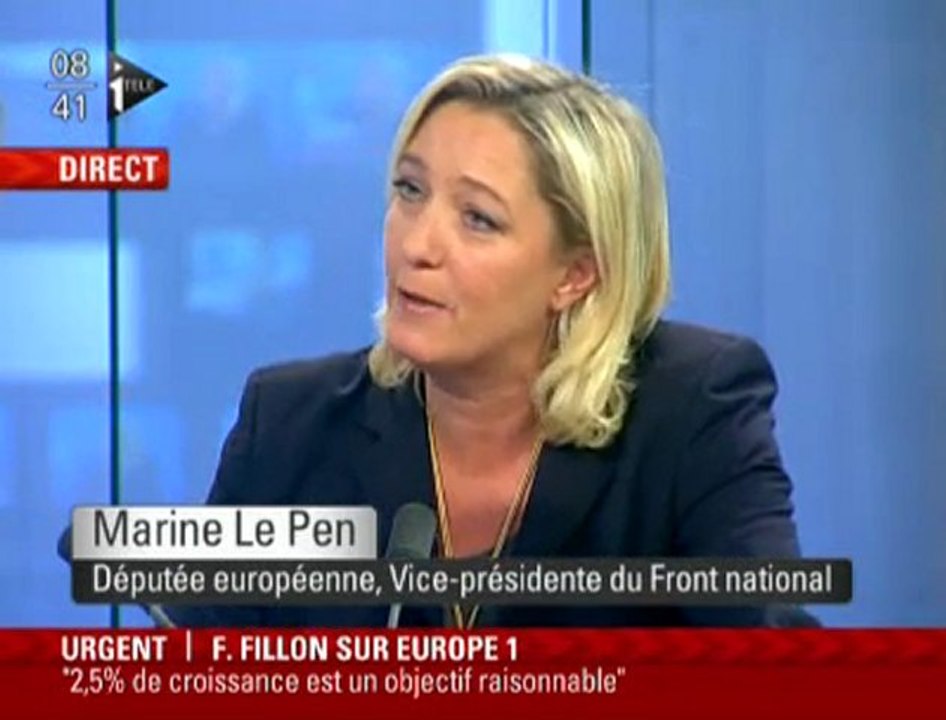 Marine Le Pen sur i>TELE 3/2/2010