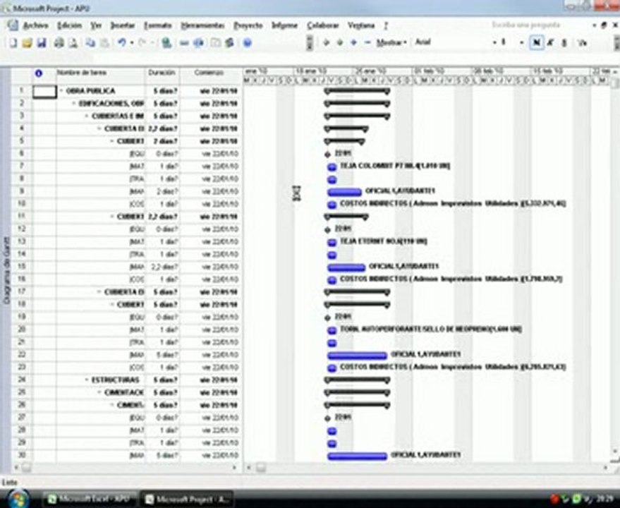 41. Icono MS Project APU Constrcutor