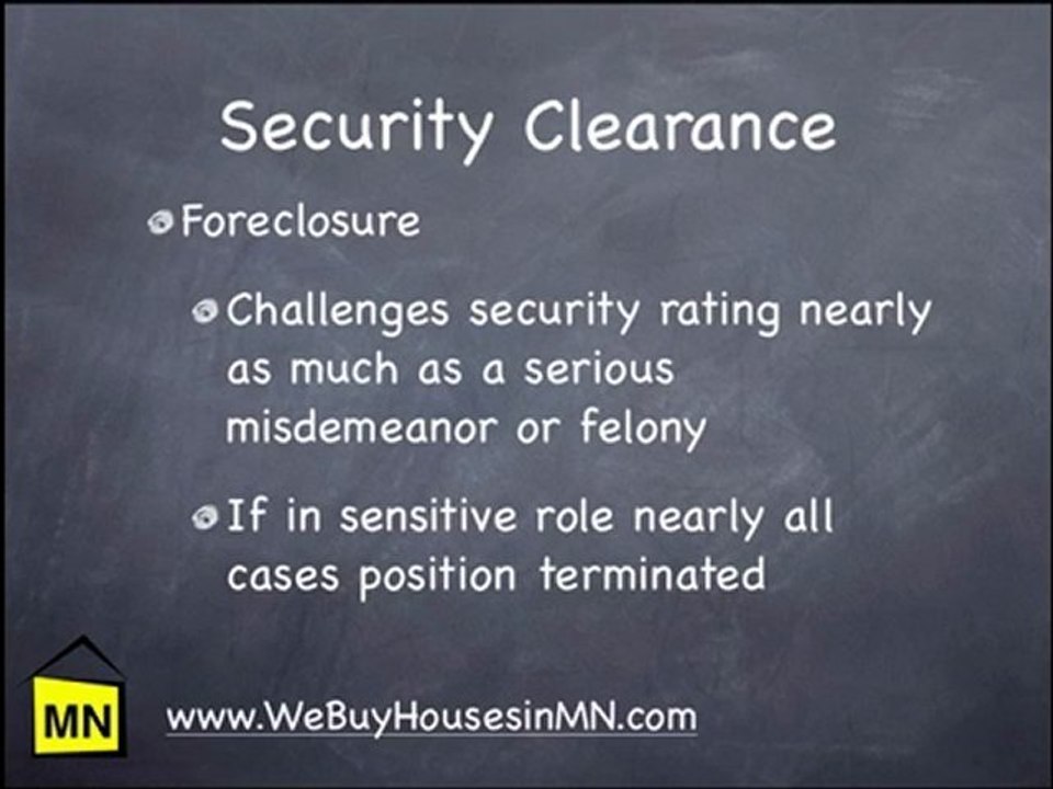 Foreclosure Effects on Security Clearances