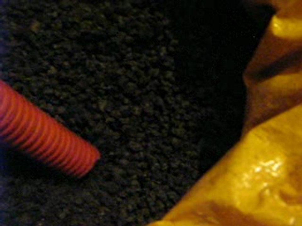 Insufflation de granulés de liège (détail aspiration)