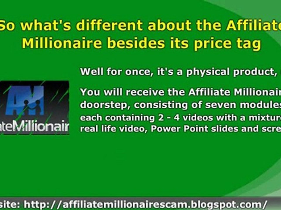 Affiliate Millionaire Scam Or Really A Quality System