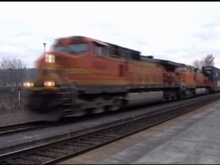 BNSF #4845 W/ a Long Stacktrain & 2 DPUs