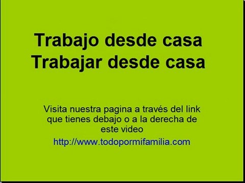 Trabajar desde casa. Trabajo desde casa