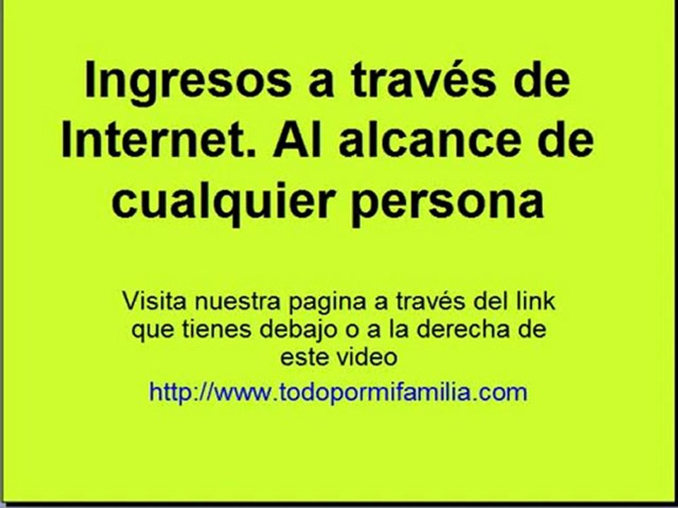 Ingresos a traves de Internet