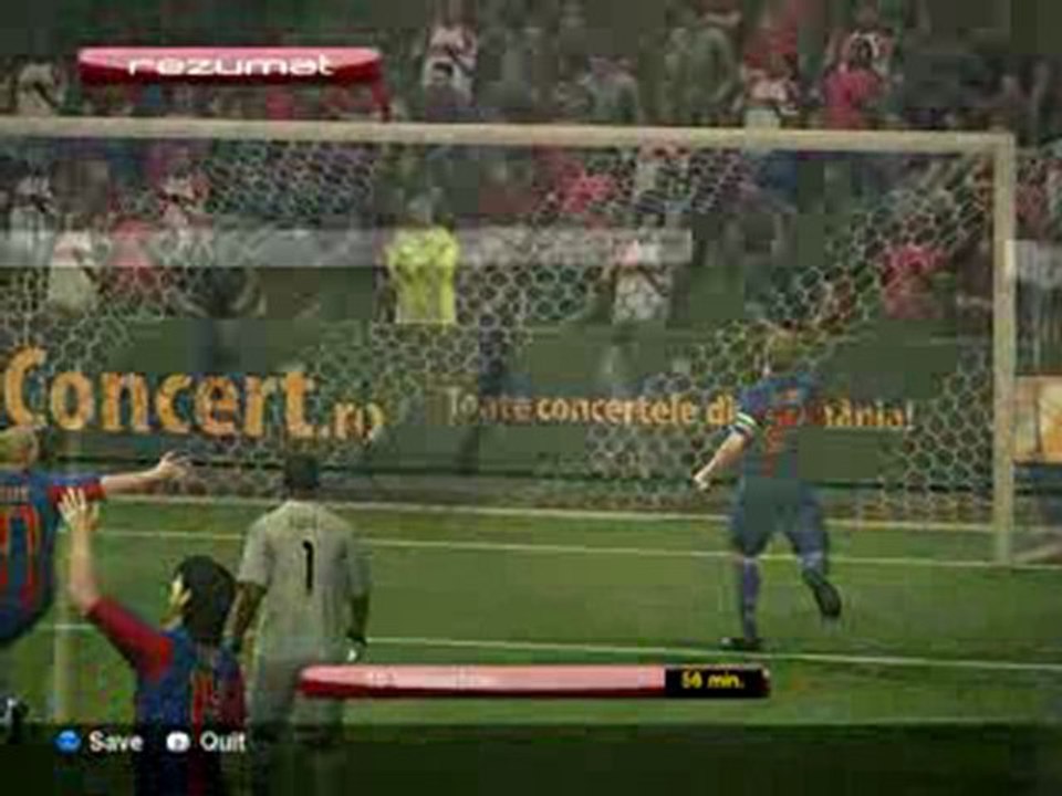 Rezumat Gloria Bistrita 1 - 6 Steaua ML RPES2010(Top Player)