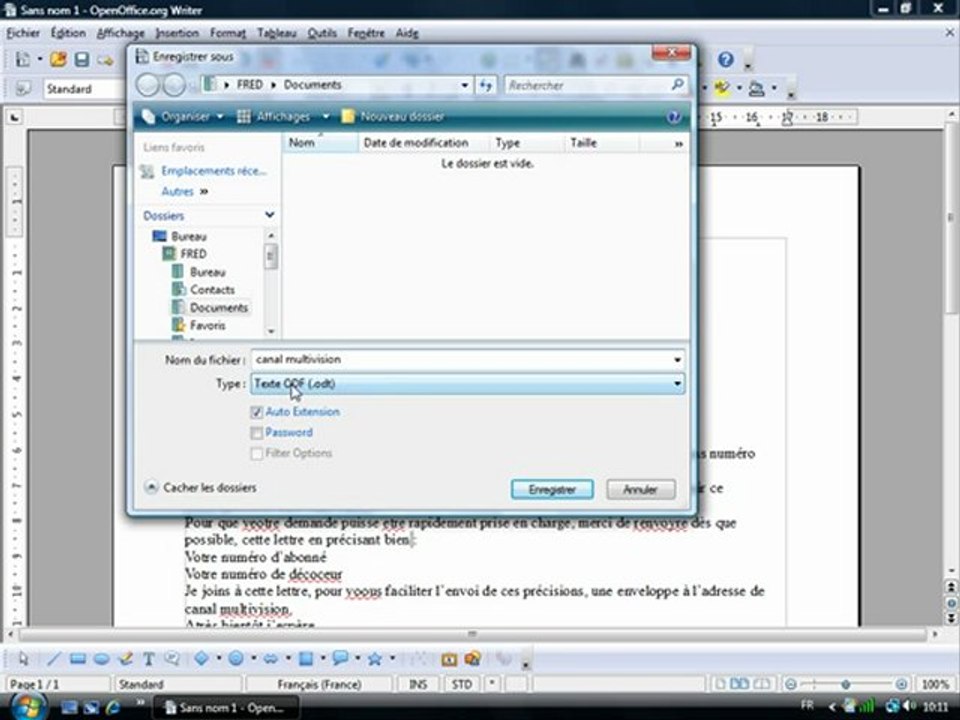 Traitement Texte 1.2 "Enregistrer"