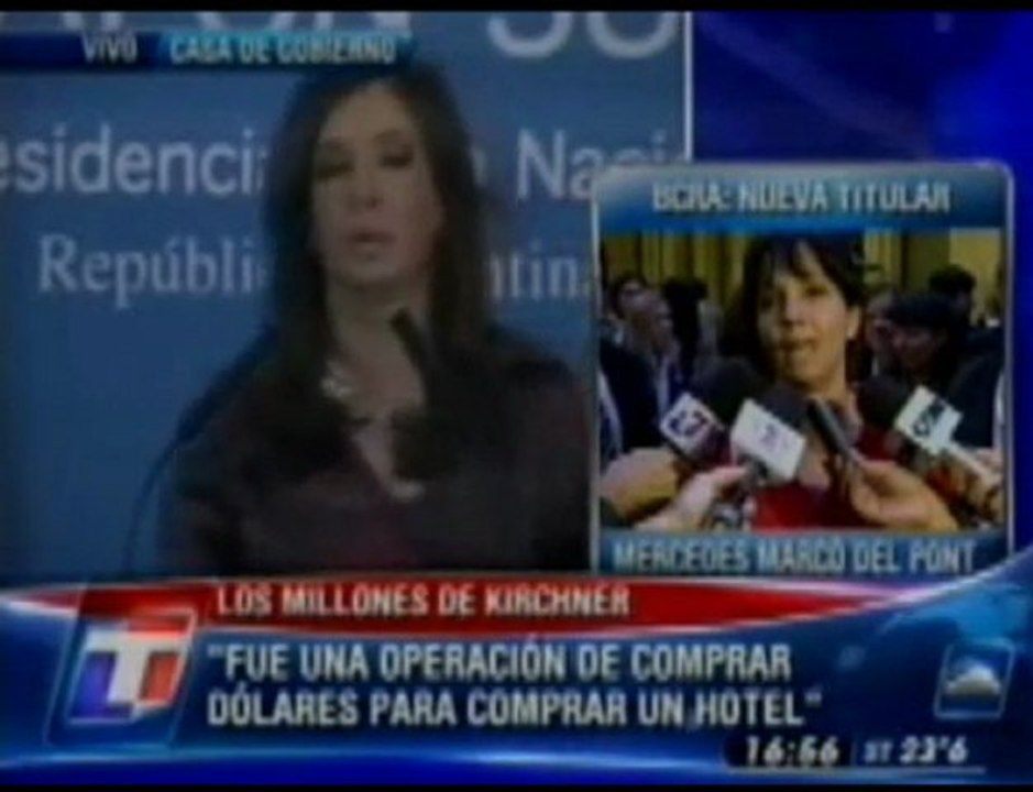 La Presidenta denunció a accionistas de un multimedio