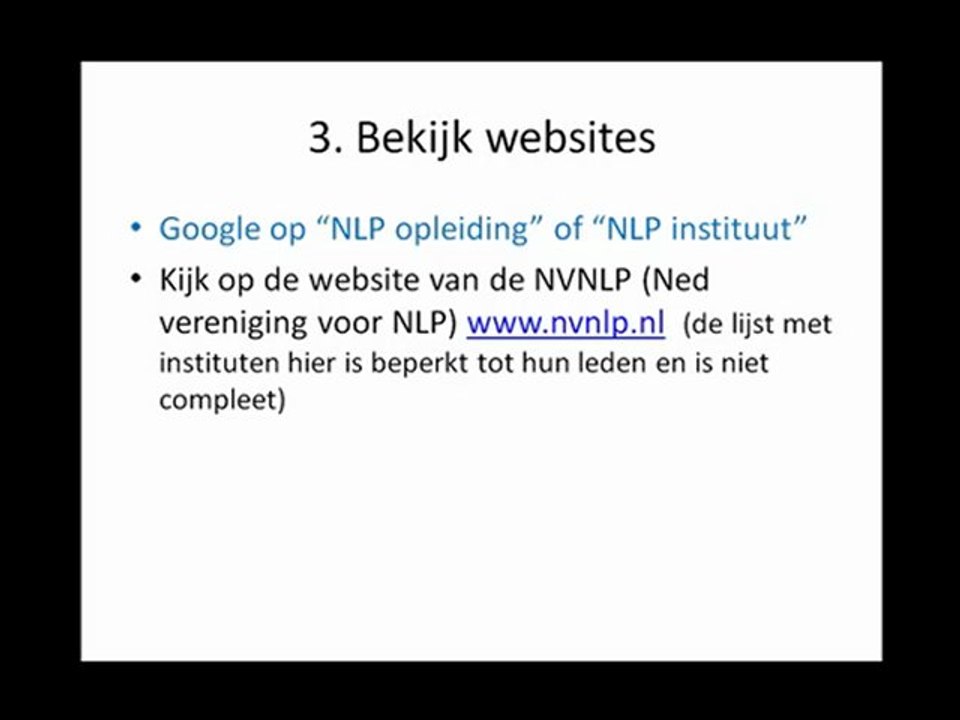 NLP opleiding