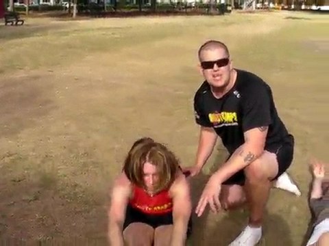 Brisbane Bootcamps Perform Straight Leg Sit Ups