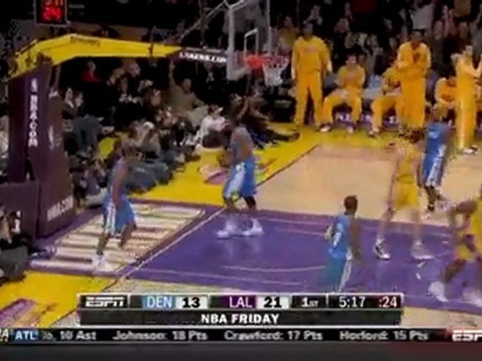 Kobe Bryant knocks down a 3-pointer from the wing during the