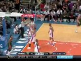 Brandon Jennings drives to the basket, gets fouled and sinks