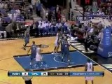 Dwight Howard takes the pass and finishes with authority dur